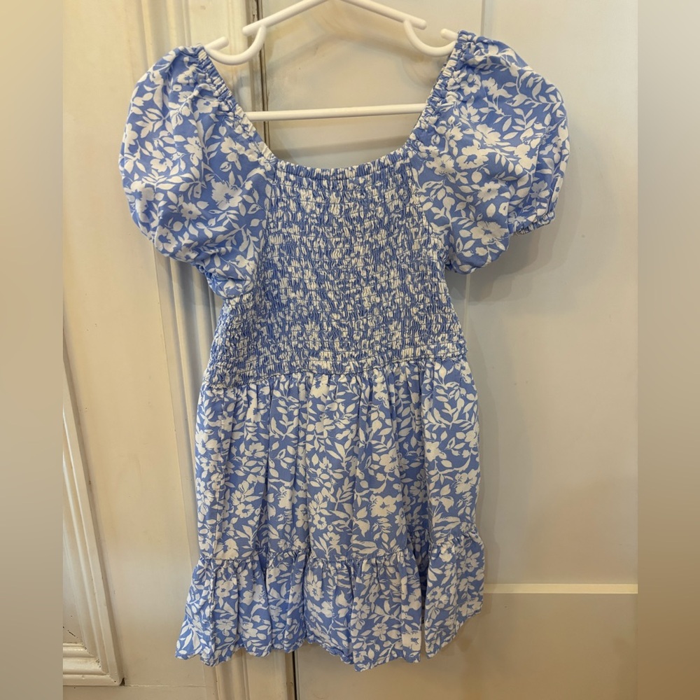 Blue Floral Kids Dress